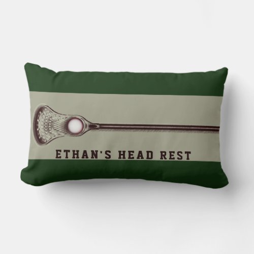 Personalized Lacrosse Gifts Lumbar Pillow