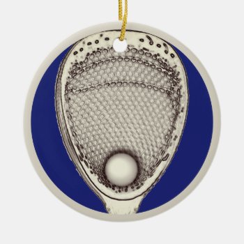 Personalized Lacrosse Goalie 2024 Collectible Ceramic Ornament by lacrosseshop at Zazzle