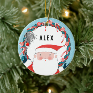 Personalized Lacrosse Keepsake Ceramic Ornament