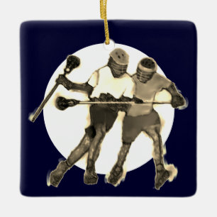 Personalized Lacrosse Keepsake Gift Ceramic Ornament
