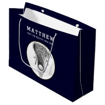 Personalized Lacrosse Large Gift Bag