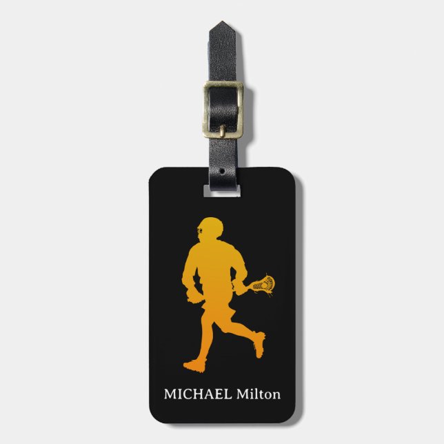  Personalized lacrosse  Luggage Tag (Front Vertical)