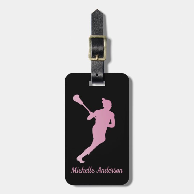  Personalized lacrosse  Luggage Tag (Front Vertical)