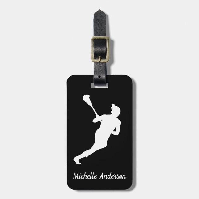  Personalized lacrosse  Luggage Tag (Front Vertical)