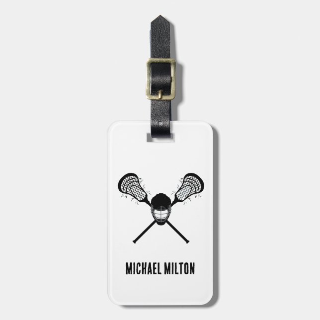  Personalized lacrosse  Luggage Tag (Front Vertical)