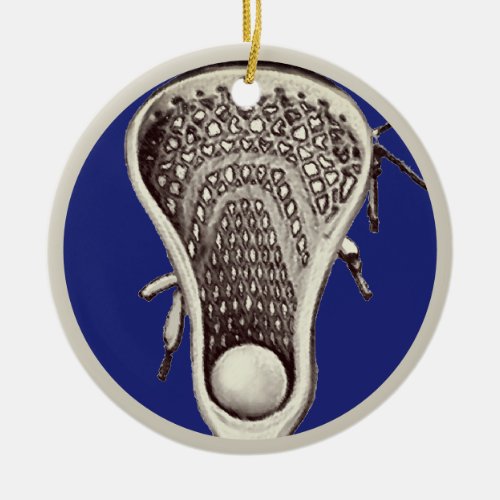 Personalized Lacrosse Player 2024 Ceramic Ornament