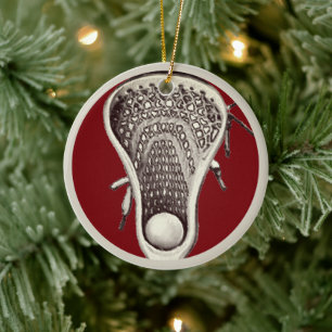 Personalized Lacrosse Player 2026 Ceramic Ornament