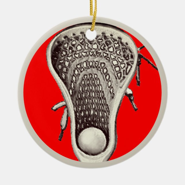 Personalized Lacrosse Player 2026 Keepsake Ceramic Ornament (Front)
