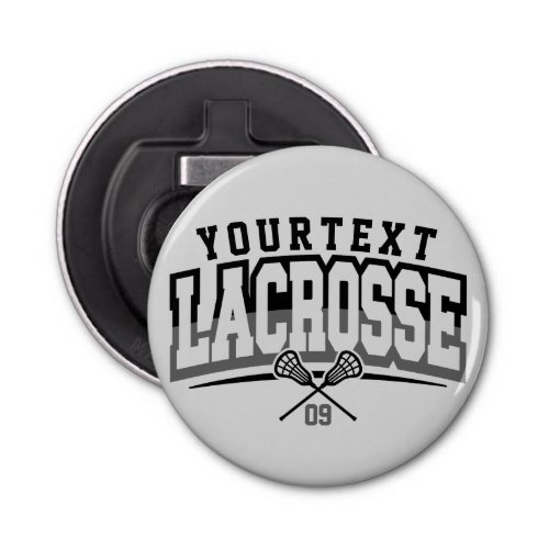 Personalized Lacrosse Player ADD NAME Team Number Bottle Opener