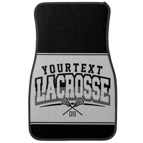 Personalized Lacrosse Player ADD NAME Team Number Car Floor Mat