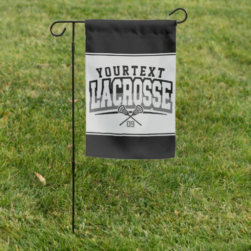 Personalized Lacrosse Player ADD NAME Team Number Garden Flag