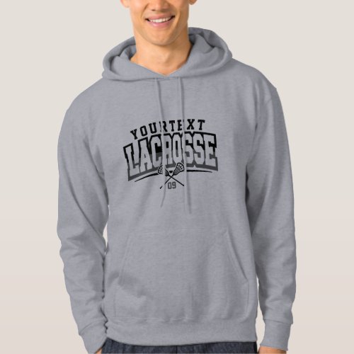 Personalized Lacrosse Player ADD NAME Team Number Hoodie
