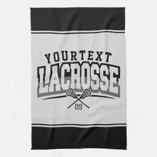 Personalized Lacrosse Player ADD NAME Team Number Kitchen Towel
