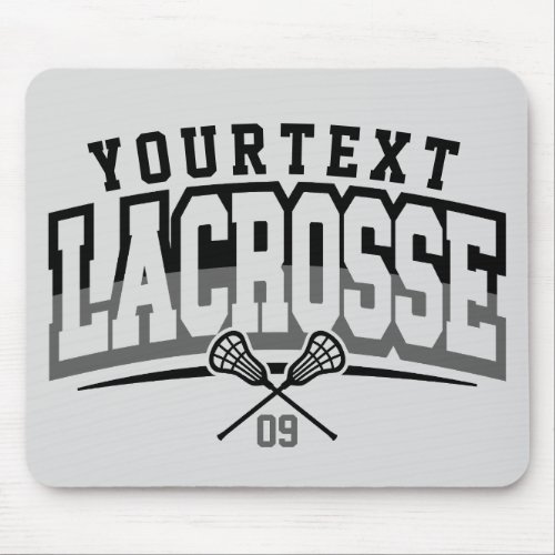 Personalized Lacrosse Player ADD NAME Team Number Mouse Pad