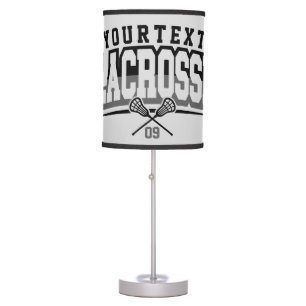 Personalized Lacrosse Player ADD NAME Team Number Table Lamp