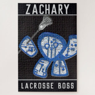 personalized Lacrosse player Jigsaw Puzzle