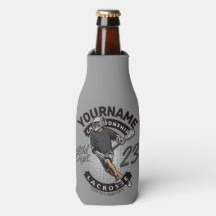 Personalized Lacrosse Player Sports Team Attack Bottle Cooler