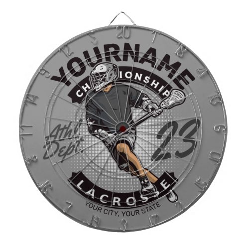 Personalized Lacrosse Player Sports Team Attack Dart Board