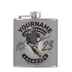 Personalized Lacrosse Player Sports Team Attack Flask