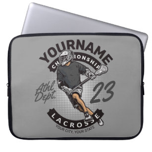 Personalized Lacrosse Player Sports Team Attack  Laptop Sleeve