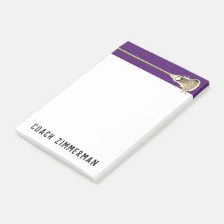 Personalized Lacrosse Post-it Notes