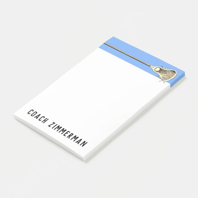 Personalized Lacrosse Post-it Notes (Angled)