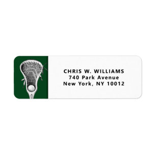 Personalized Lacrosse Sports Green Label