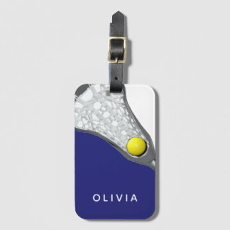 Personalized Lacrosse Team Blue Luggage Tag
