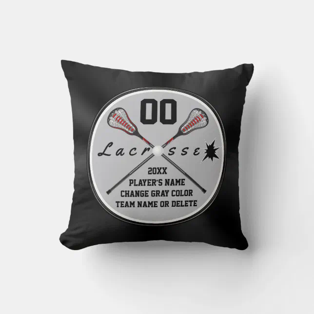Personalized Lacrosse Team Gifts Your Colors, Text Throw Pillow Zazzle