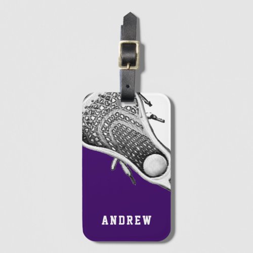 Personalized Lacrosse Team Player Luggage Tag