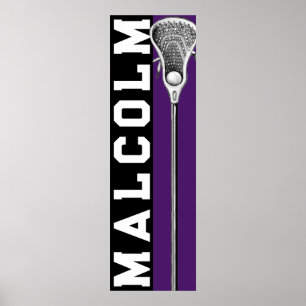 Personalized Lacrosse Team Purple Poster