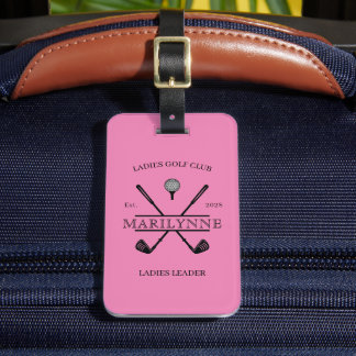 Personalized Ladies Club Name Golf Bag Tag