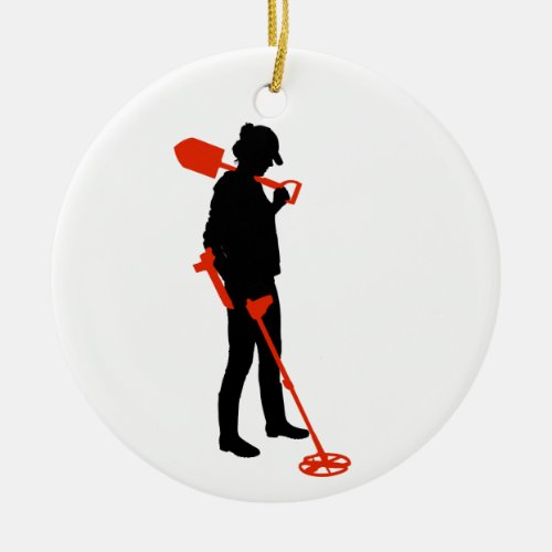 Personalized ladies metal detecting ornament