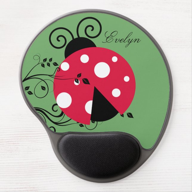 Personalized Lady Bug Gel Mouse Pad Ladybug (Front)
