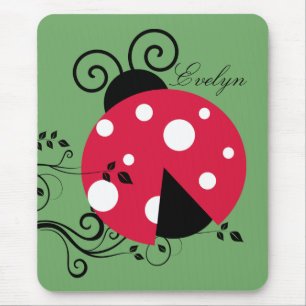 Personalized Lady Bug Mouse Pad Ladybug
