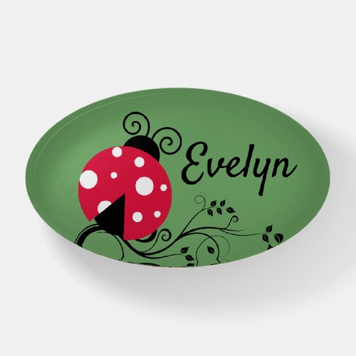 Personalized Lady Bug Paperweight