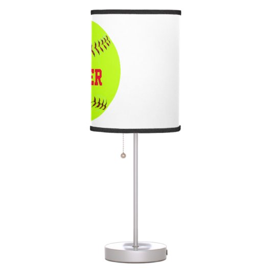 Personalized Lady Softball Lamp (Right)