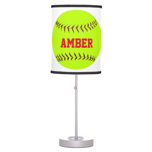 Personalized Lady Softball Lamp (Front)