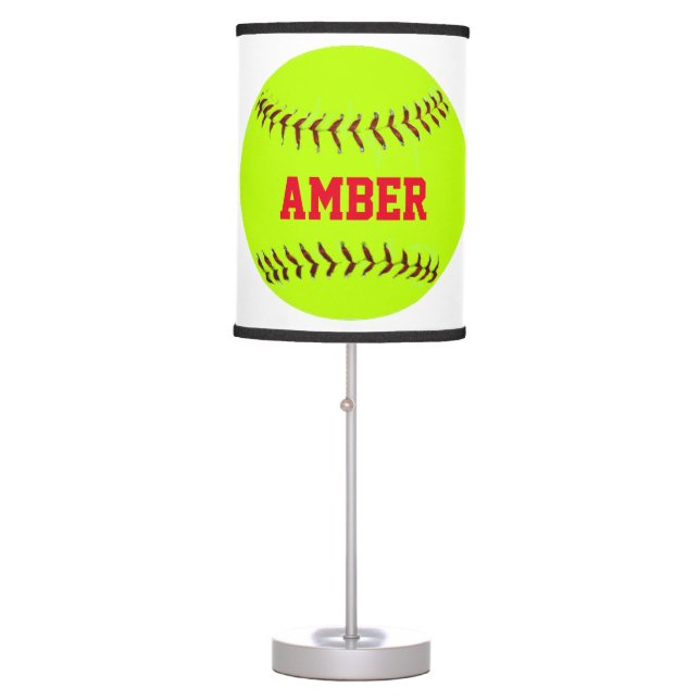 Personalized Lady Softball Lamp (Front)