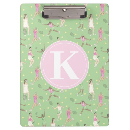 Personalized Lady Tennis Players  Clipboard