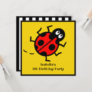 Personalized Ladybird Pattern Invitation