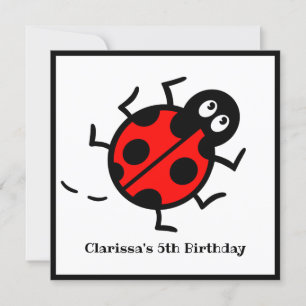 Personalized Ladybird Pattern Invitation
