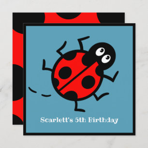 Personalized Ladybird Pattern Invitation