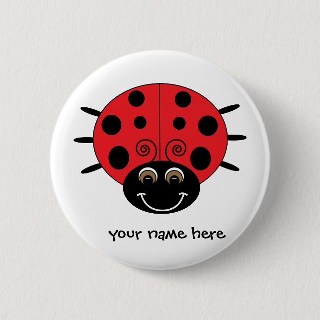 Personalized Ladybug Button (Front)