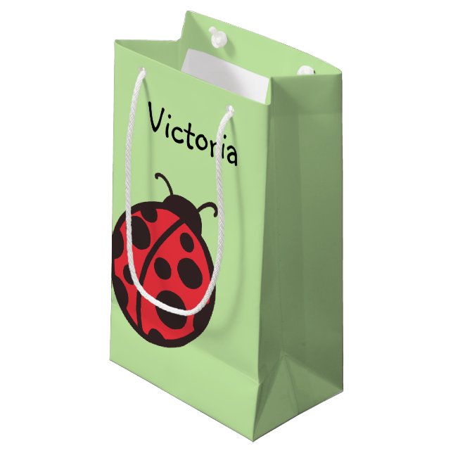 Personalized Ladybug Gift Bag (Front Angled)