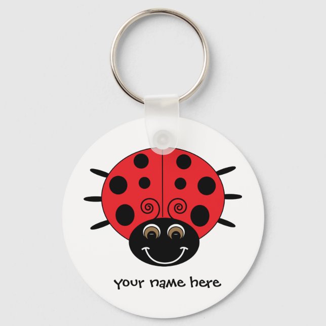 Personalized Ladybug Keychain (Front)