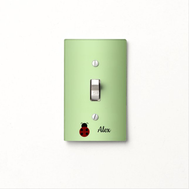 Personalized ladybug light switch cover (In Situ)