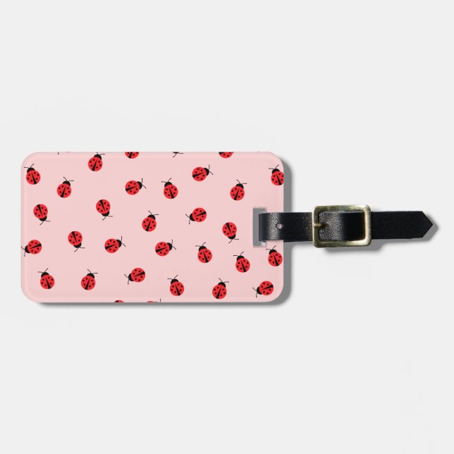 Personalized Ladybug Luggage Tag (Front Horizontal)
