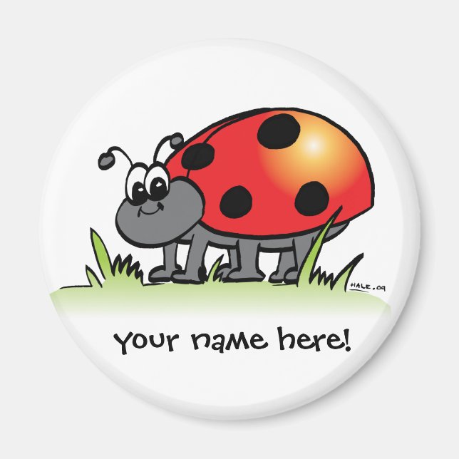 Personalized Ladybug Magnet (Front)