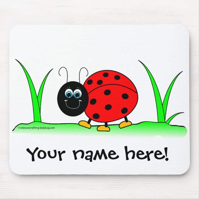 Personalized Ladybug Mousepad (Front)